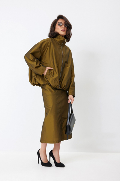 Куртка, юбка ElPaiz 1321 темная_олива - фото 4