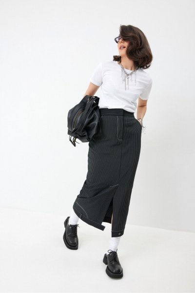 Жилет, юбка ElPaiz 1324 черный_с_белым - фото 6