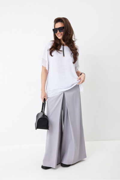 Блуза, брюки, жилет ElPaiz 1327 лаванда_белый - фото 4