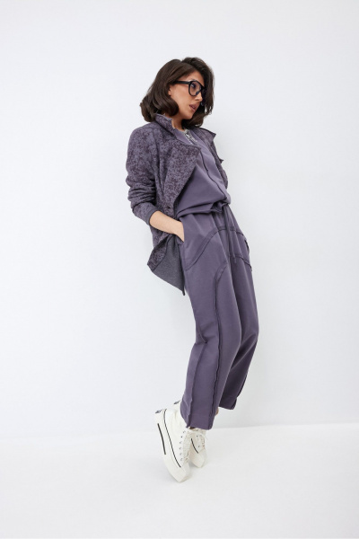 Брюки, жакет, топ ElPaiz 1331 сиреневый - фото 6