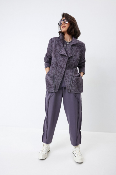Брюки, жакет, топ ElPaiz 1331 сиреневый - фото 2