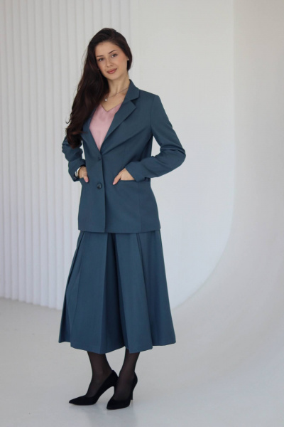 Жакет Tammi 3Т147-25/6 серо-голубой - фото 6