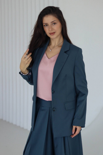 Жакет Tammi 3Т147-25/6 серо-голубой - фото 4