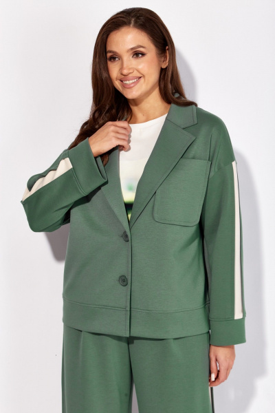 Брюки, жакет, топ TAiER 1420 оливка - фото 5