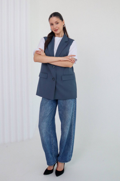 Жилет Tammi 3Т148-25/6 серо-голубой - фото 3