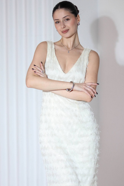 Платье Tammi 3Т158-25/3 молочный - фото 4