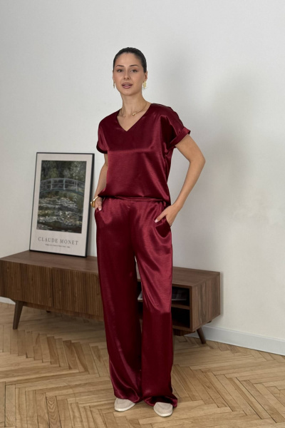 Брюки Tammi 3Т93-24/10 бордовый - фото 4