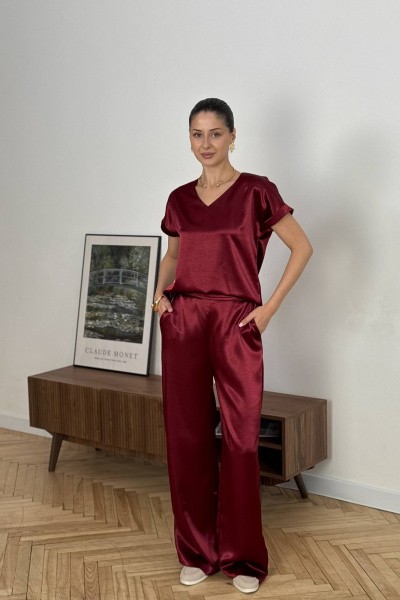 Брюки Tammi 3Т93-24/10 бордовый - фото 1