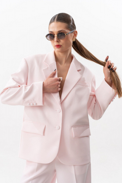 Брюки, жакет SILVERSPICE S-1635 розовый - фото 5