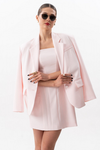 Платье SILVERSPICE S-5641 розовый - фото 11