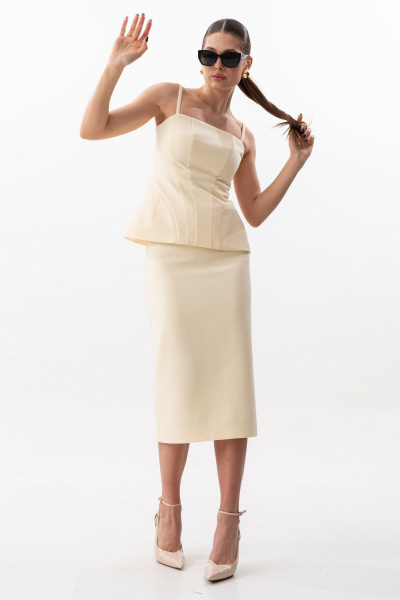 Юбка SILVERSPICE S-4616 желтый - фото 5