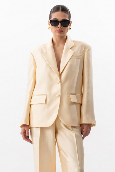 Брюки, жакет SILVERSPICE S-1634 желтый - фото 2