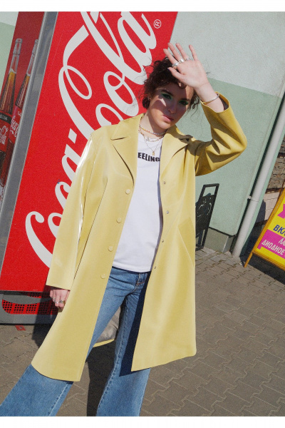 Тренч SILVERSPICE S-2107 желтый - фото 1