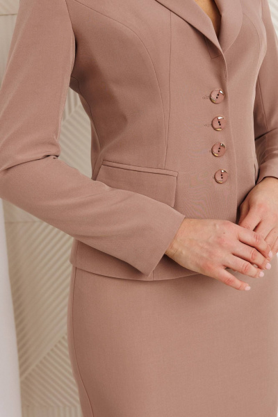 Жакет, юбка Мода Юрс 2224 капучино - фото 3