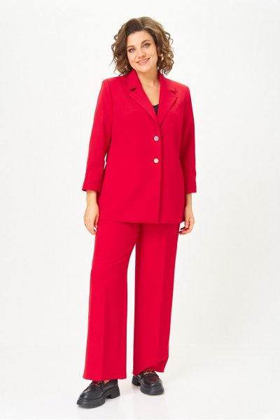 Брюки, жакет Vilena 1094 красный - фото 12