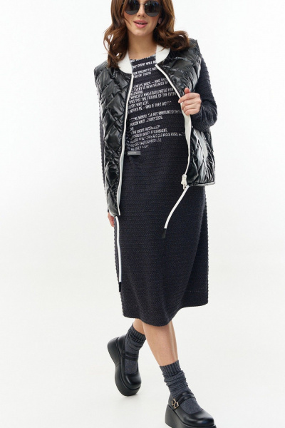 Жилет AVE RARA 1072 черный-глянец - фото 3