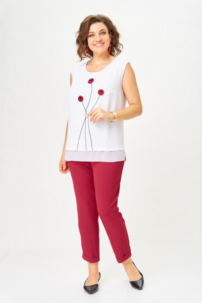 Брюки, кардиган, топ Svetlana-Style 1527 марсала - фото 10