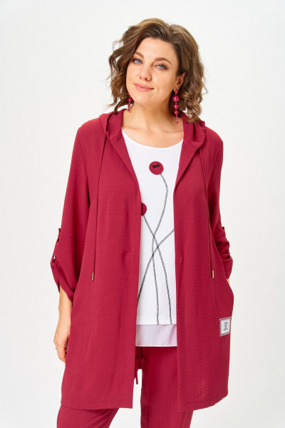 Брюки, кардиган, топ Svetlana-Style 1527 марсала - фото 8