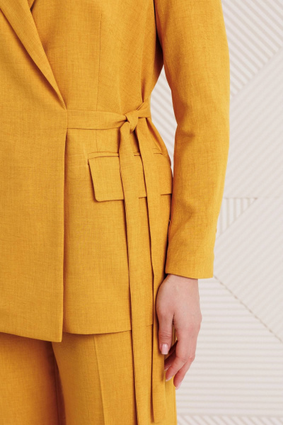 Брюки, жакет Мода Юрс 26-2669 горчица - фото 3