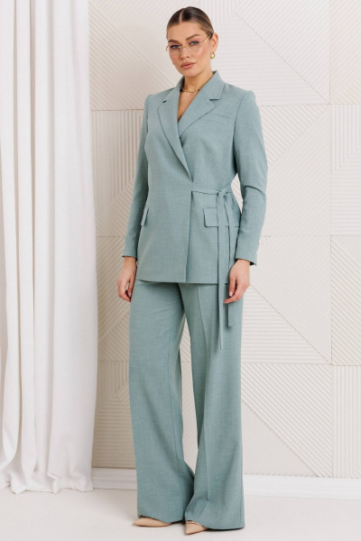 Брюки, жакет Мода Юрс 26-2669 ментол - фото 1