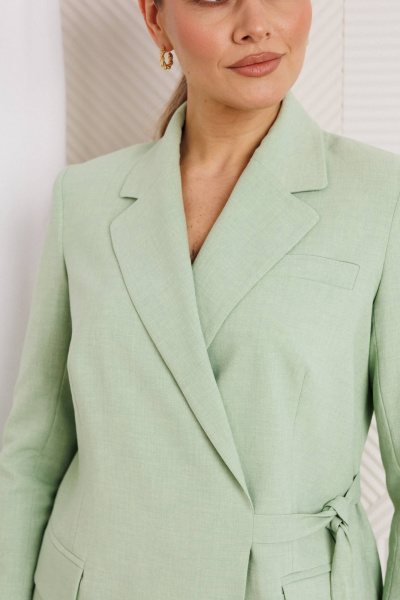 Брюки, жакет Мода Юрс 26-2669 салатовый - фото 6