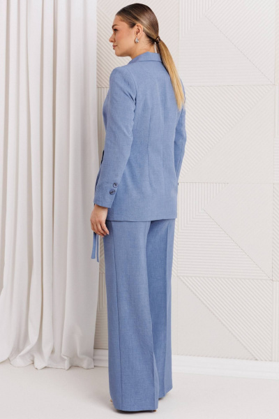 Брюки, жакет Мода Юрс 26-2669 синий - фото 6