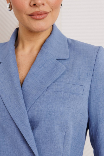 Брюки, жакет Мода Юрс 26-2669 синий - фото 4