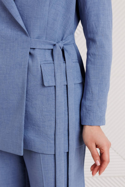 Брюки, жакет Мода Юрс 26-2669 синий - фото 3