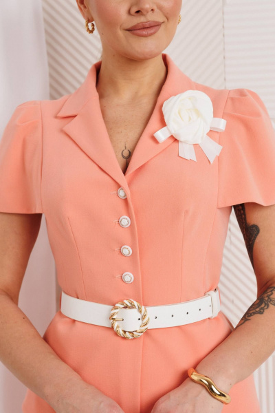 Жакет, юбка Мода Юрс 26-2892 персик - фото 4