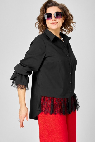Блуза EVA GRANT 5002 черный_кружево - фото 12