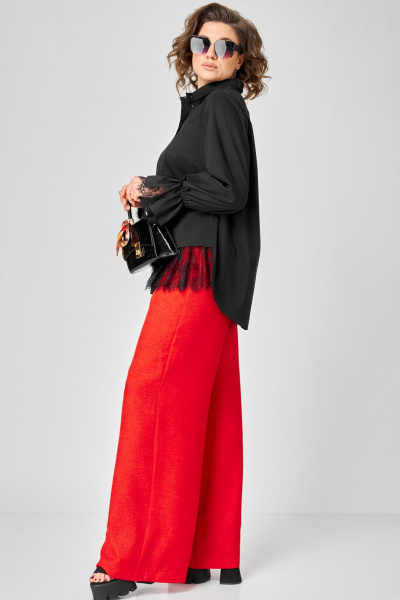 Блуза EVA GRANT 5002 черный_кружево - фото 9