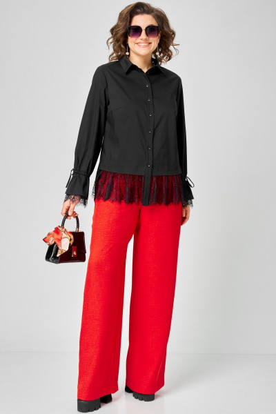 Блуза EVA GRANT 5002 черный_кружево - фото 2