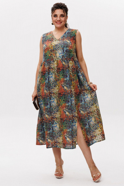 Платье Anelli 1629 калейдоскоп - фото 1