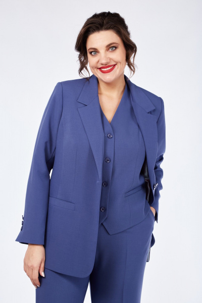 Брюки, жакет, жилет Vilena 1119 джинс - фото 8