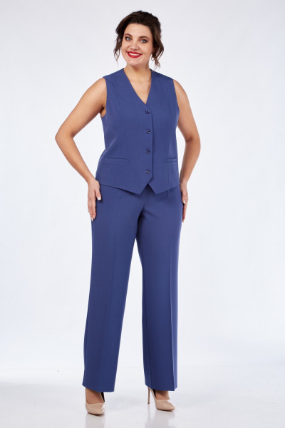 Брюки, жакет, жилет Vilena 1119 джинс - фото 7