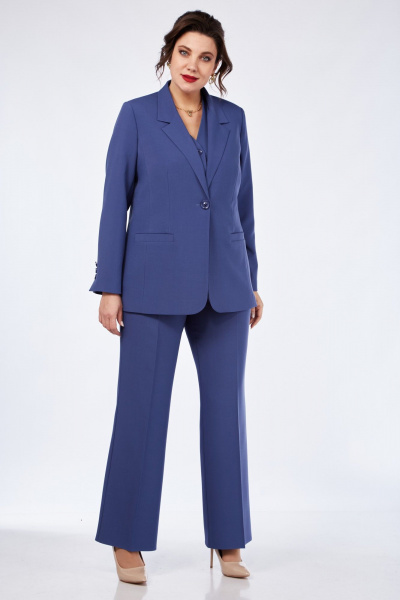 Брюки, жакет, жилет Vilena 1119 джинс - фото 4