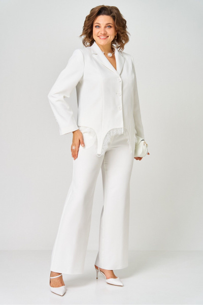 Брюки, жакет Vilena 1137 белый - фото 1