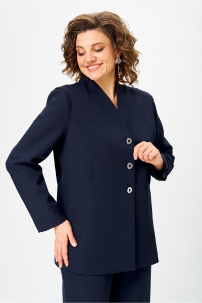Брюки, жакет Vilena 1138 темно-синий - фото 12