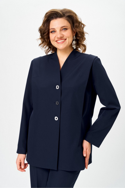 Брюки, жакет Vilena 1138 темно-синий - фото 11