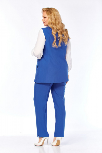 Блуза, брюки, жилет Элль-стиль 2132/7 джинс - фото 27