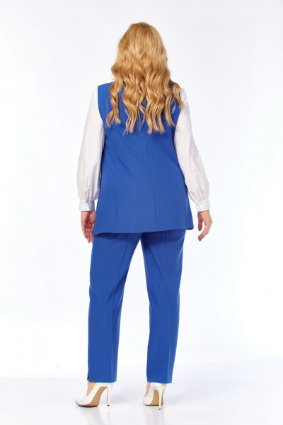 Блуза, брюки, жилет Элль-стиль 2132/7 джинс - фото 26