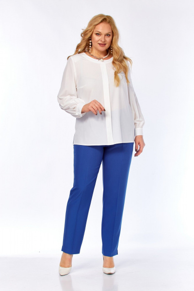Блуза, брюки, жилет Элль-стиль 2132/7 джинс - фото 13
