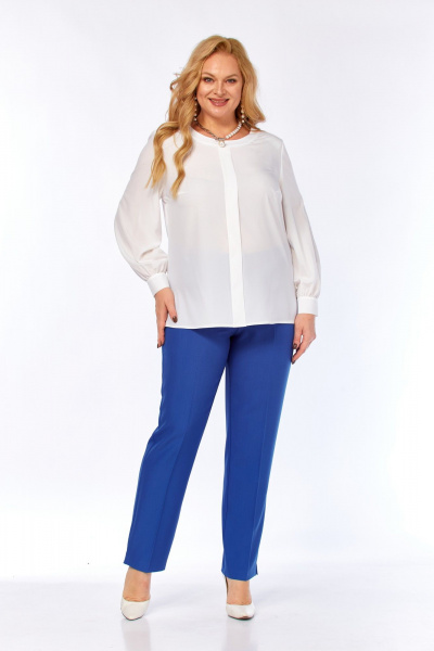 Блуза, брюки, жилет Элль-стиль 2132/7 джинс - фото 12