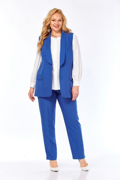 Блуза, брюки, жилет Элль-стиль 2132/7 джинс - фото 6