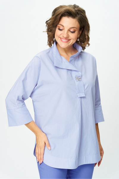 Рубашка STEFANY 497 голубой - фото 6