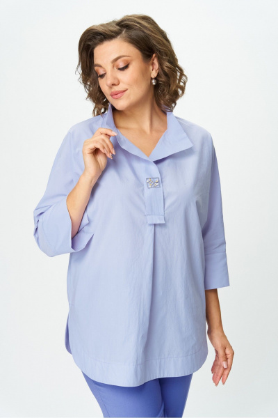 Рубашка STEFANY 497 голубой - фото 3