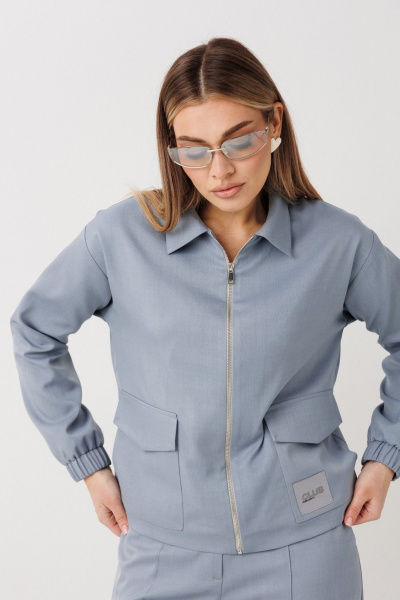 Брюки, бомбер Verita 2444 серо-голубой - фото 4