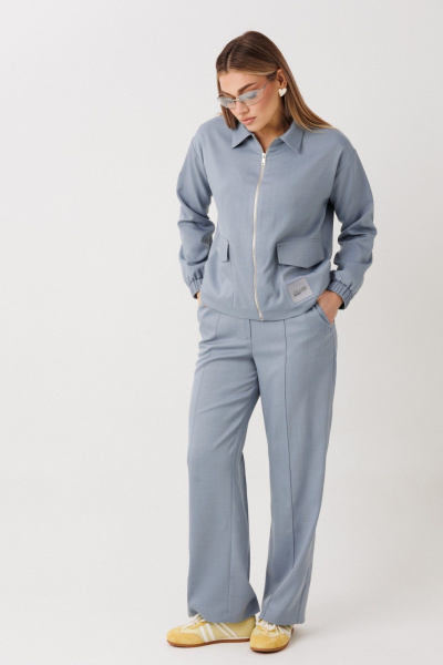 Брюки, бомбер Verita 2444 серо-голубой - фото 3