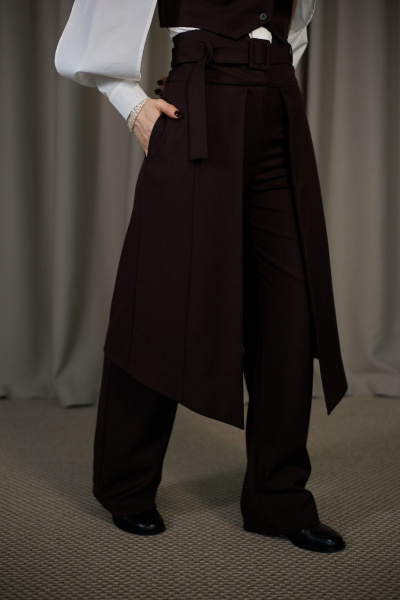 Брюки, жилет ALIN 6006 шоколад - фото 7