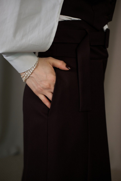 Брюки, жилет ALIN 6006 шоколад - фото 6